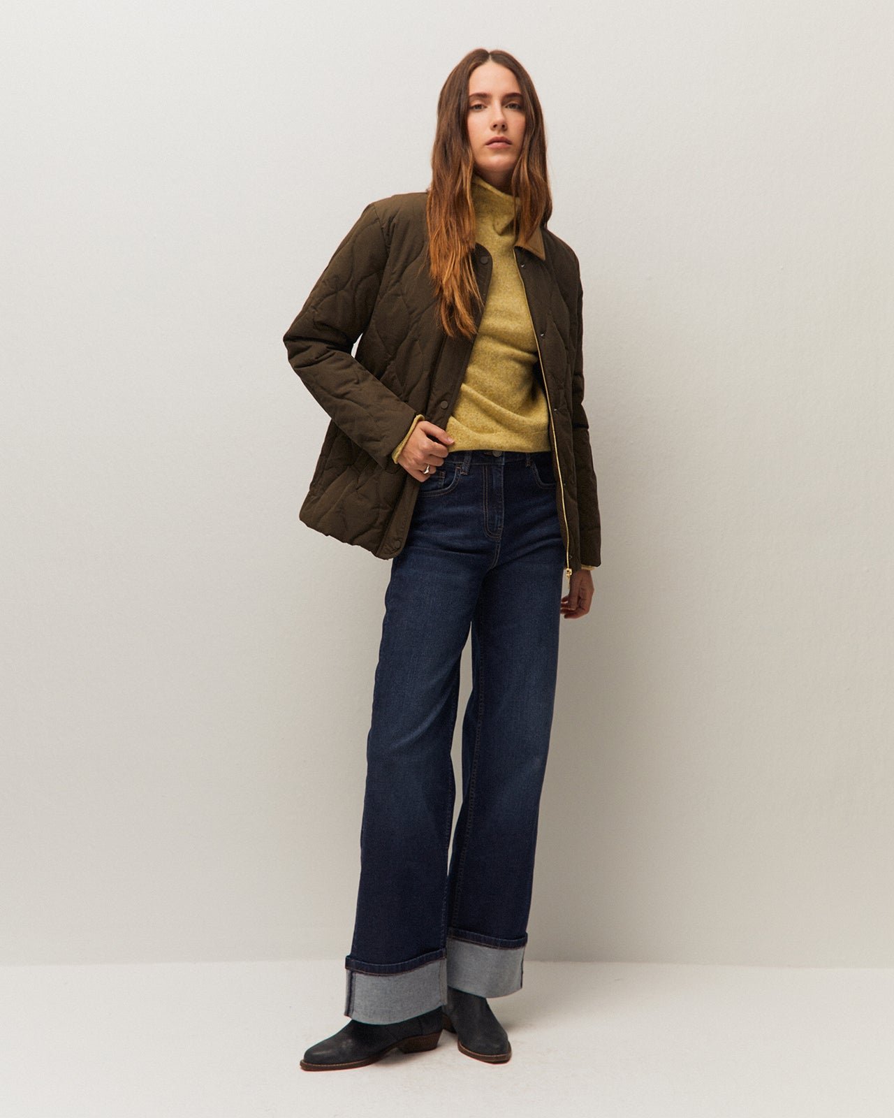 Anorak con cuello de pana · Verde
