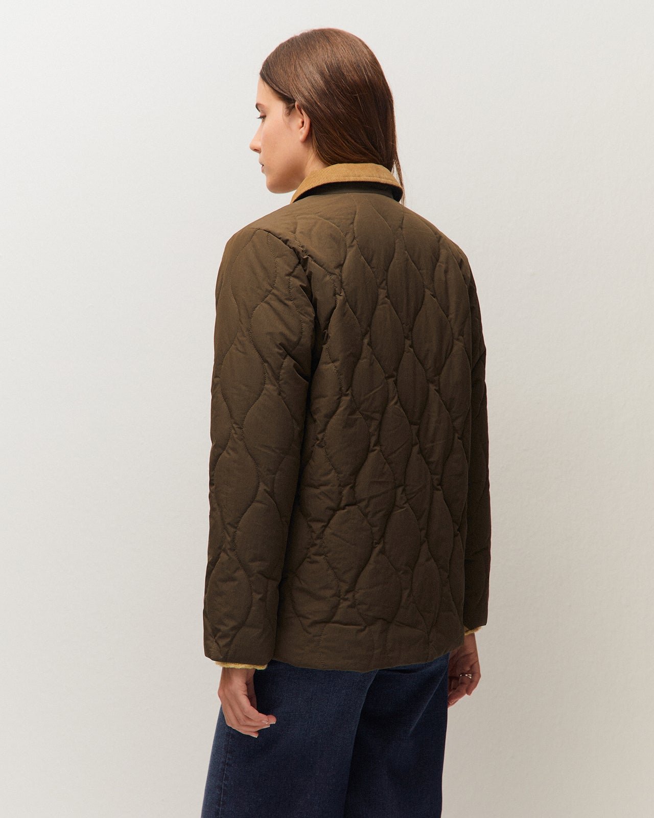Anorak con cuello de pana · Verde