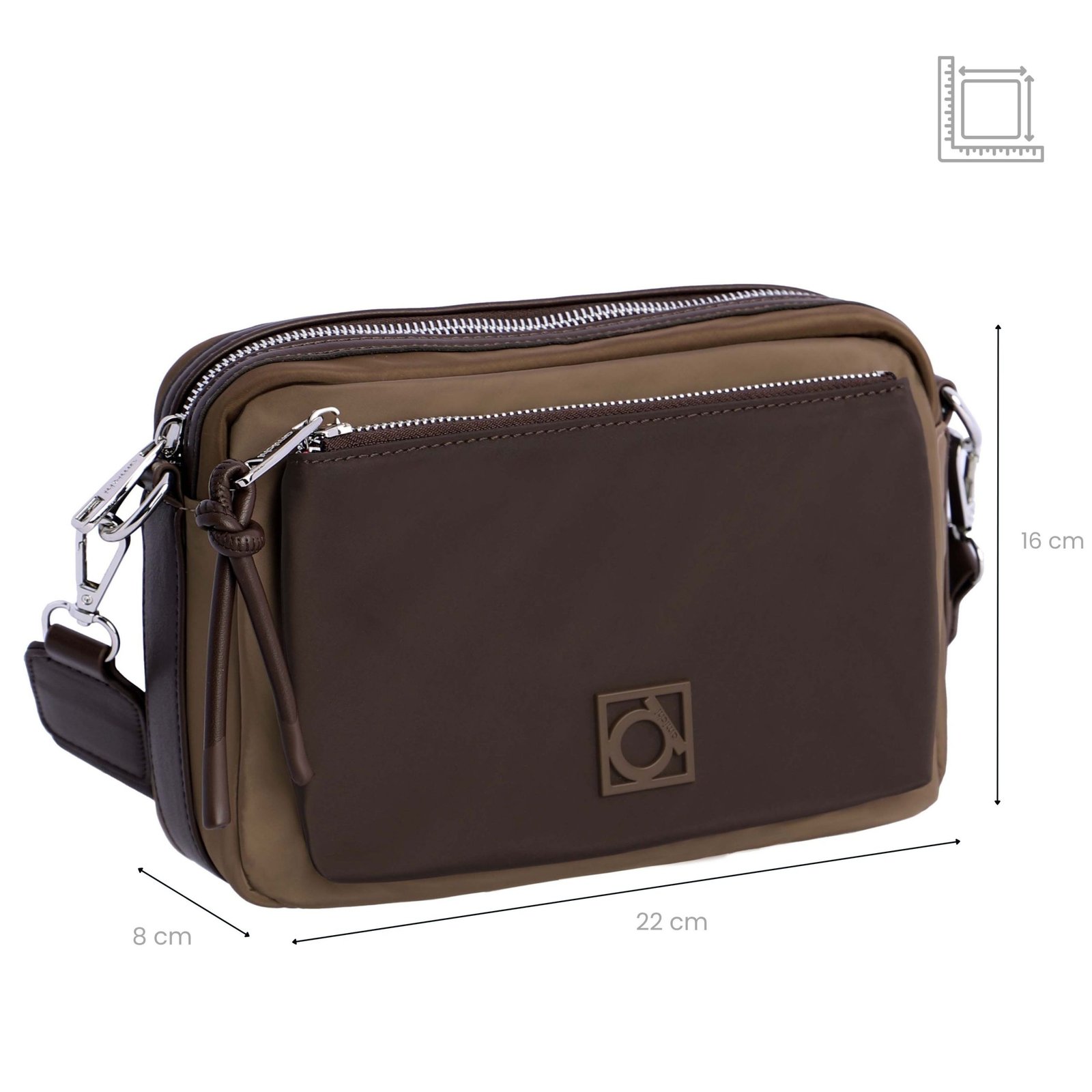 Bolso bandolera Amichi Petra · Marrón