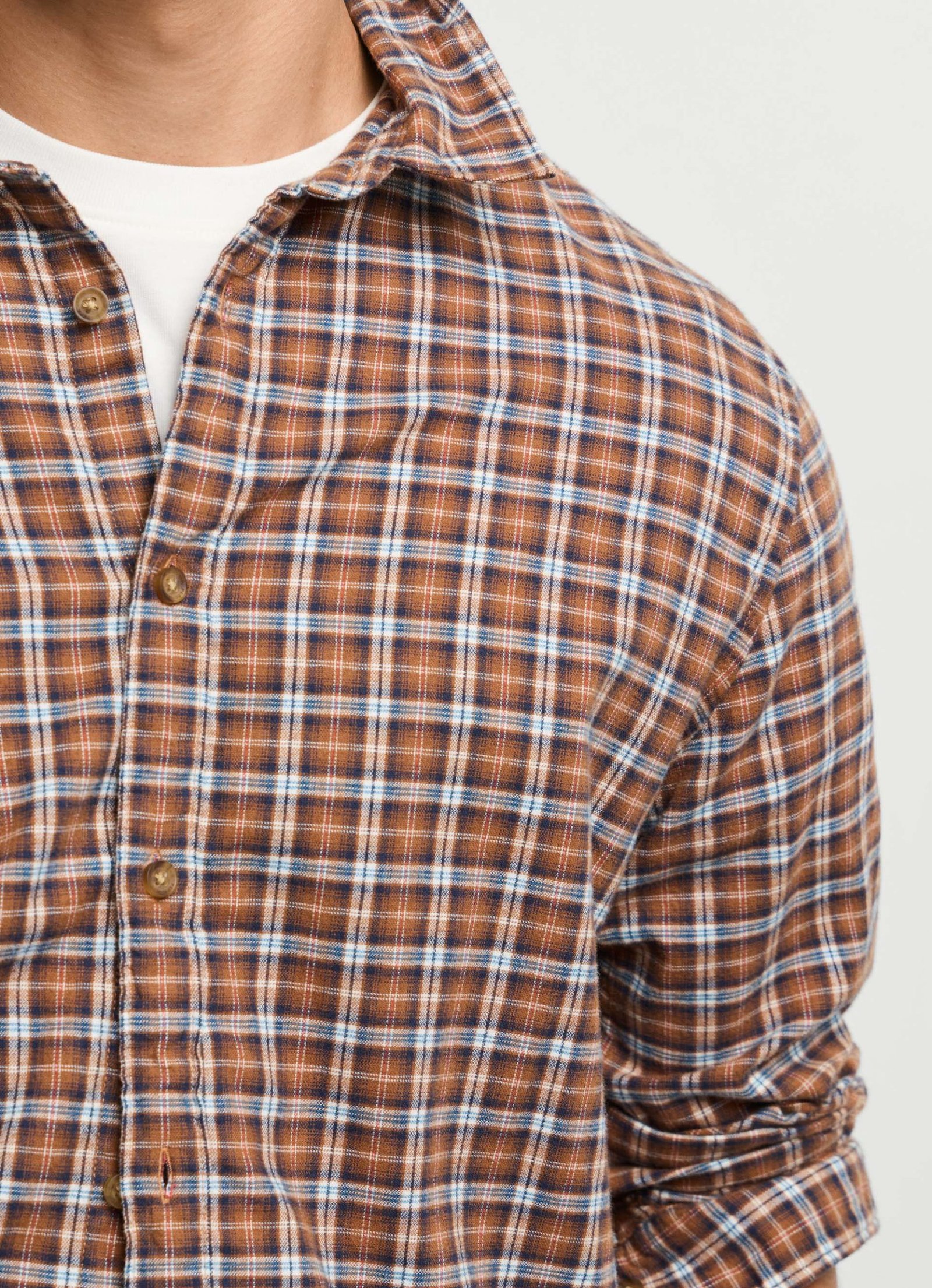 Camisa cuadros fit regular · Dk Rust Orange