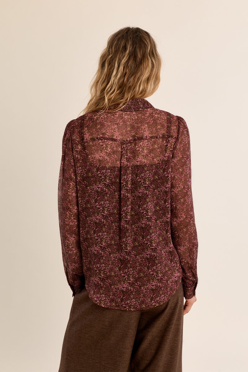 Camisa de manga larga con estampado · Khaki Olga