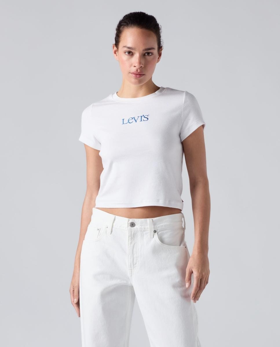 Camiseta de mujer crop - Blanco · Blanco