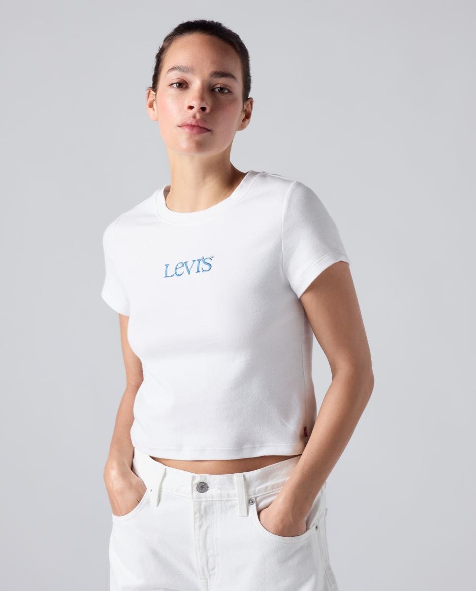 Camiseta de mujer crop - Blanco · Blanco