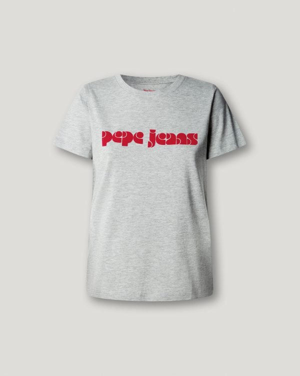 Camiseta logo retro estampado