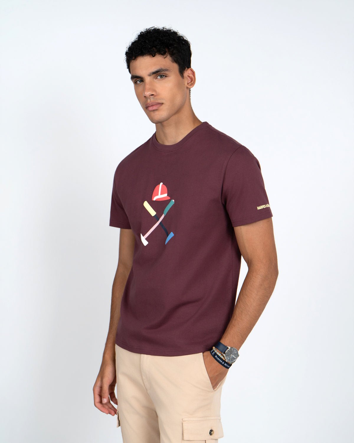 Camiseta Vermont · Burgundy Bloom