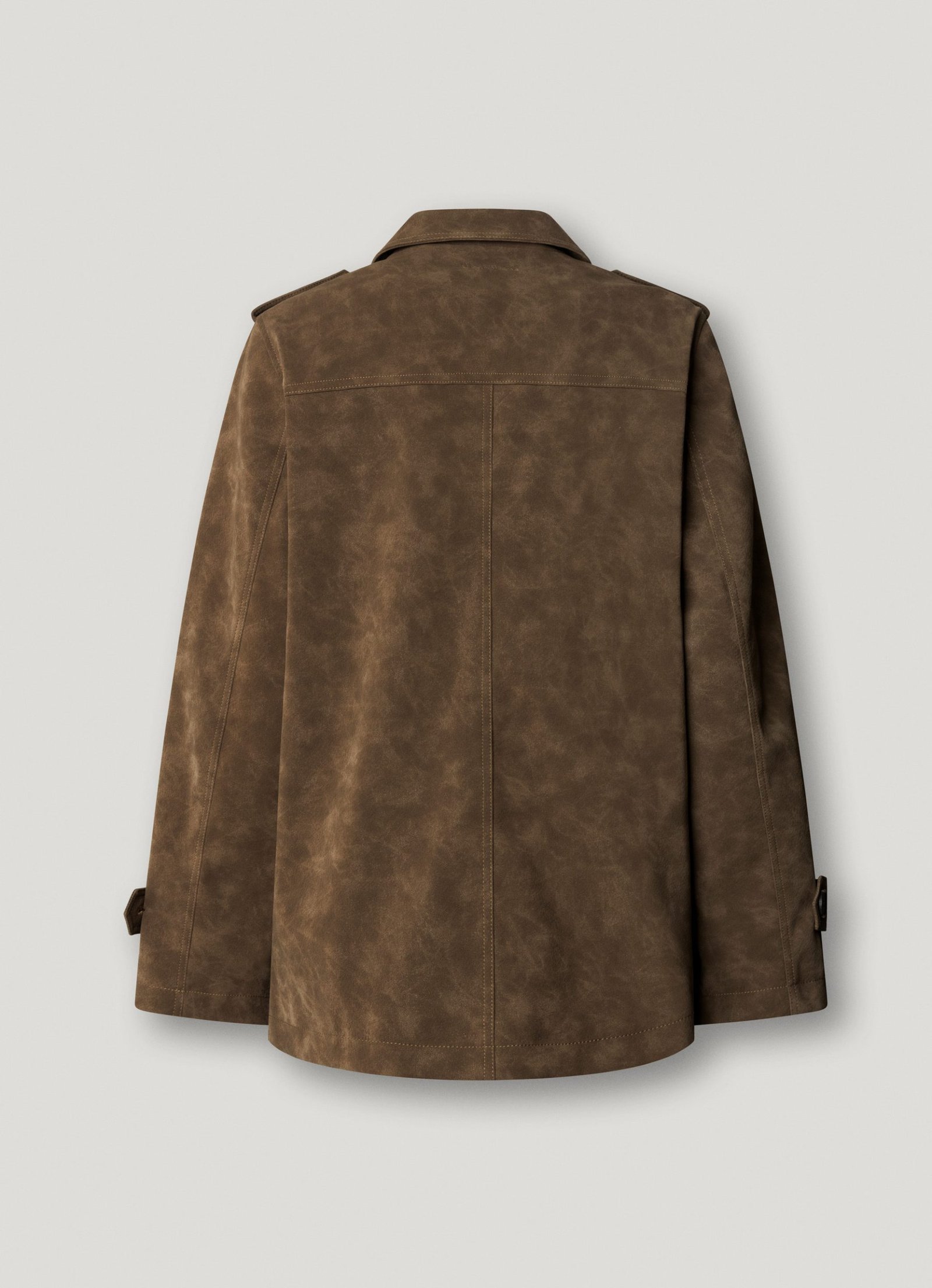 Chaqueta efecto ante · Chocolate Brown
