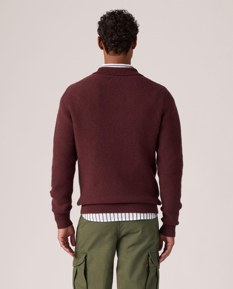 Jersey de hombre cuello chimenea - Marrón oscuro · Marrón Oscuro