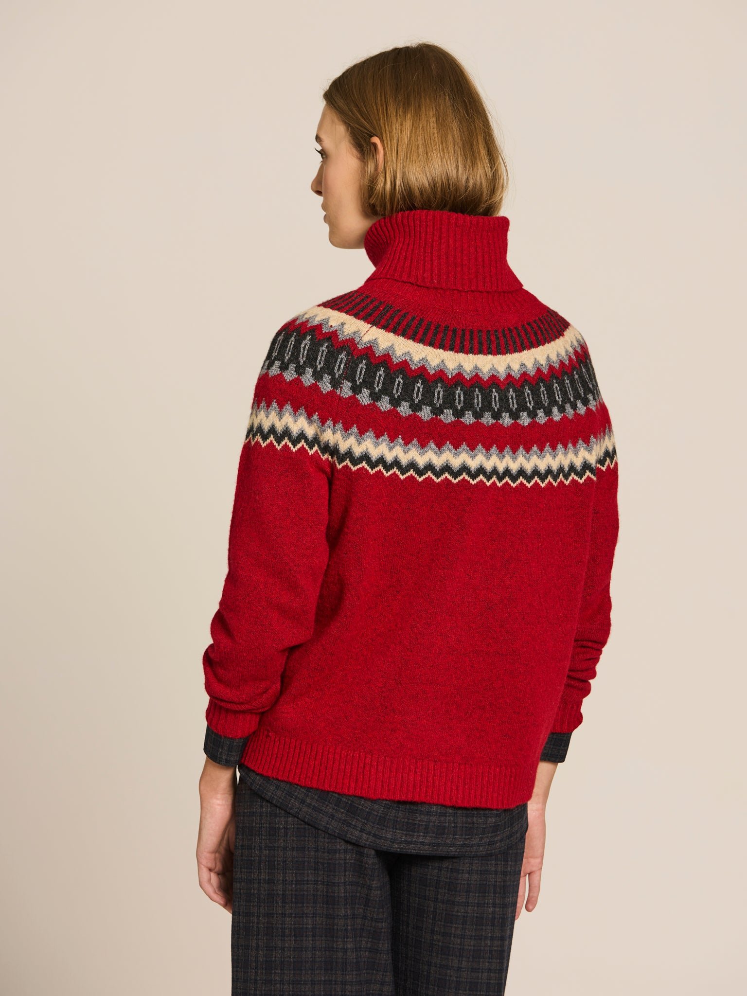Jersey jacquard · Rojo