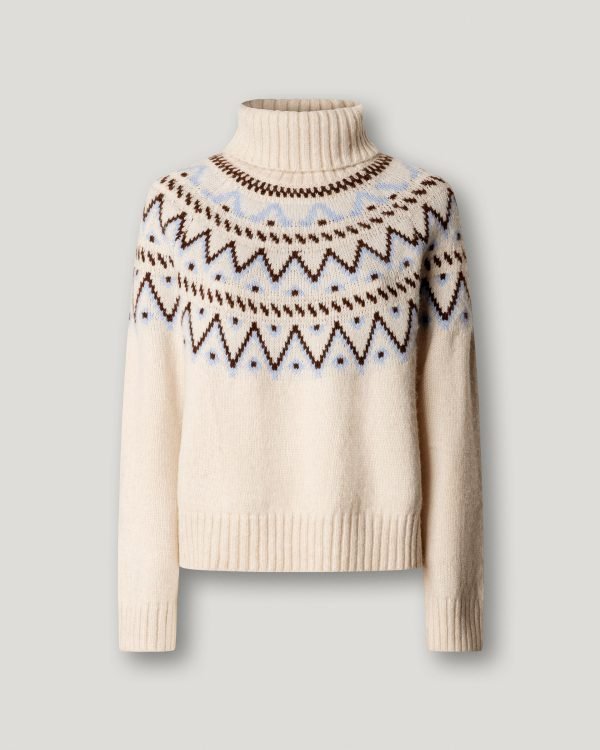 Jersey punto cuello alto fairisle