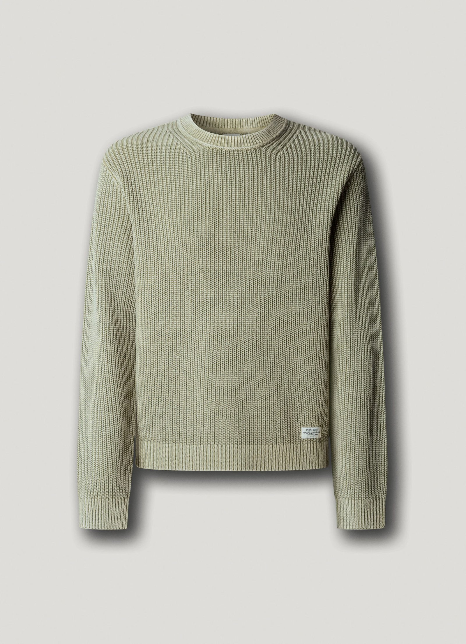 Jersey punto cuello redondo fit regular · Washed Army Green