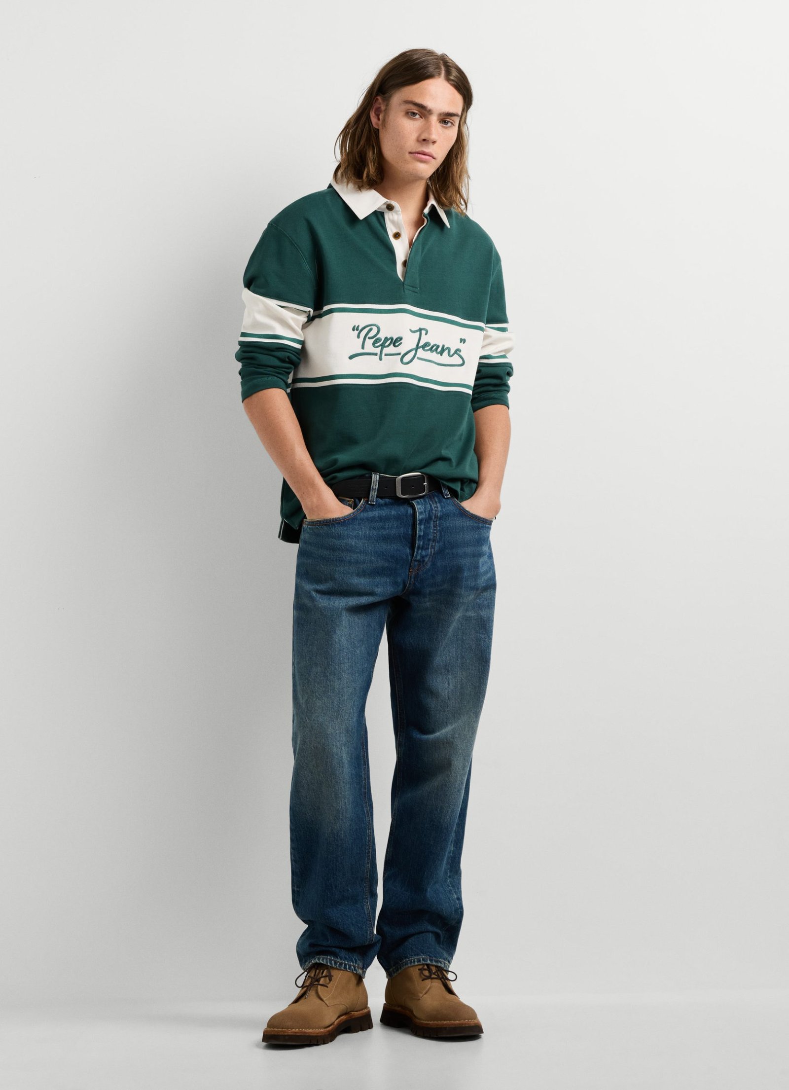 Polo rugby manga larga fit casual · Richmond Green