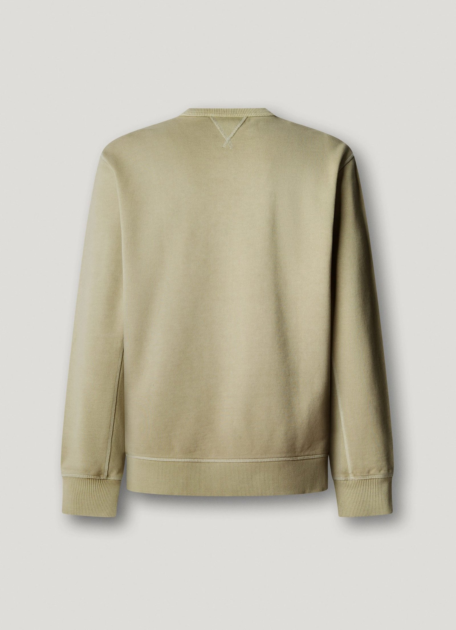 Sudadera cuello redondo fit regular · Washed Army Green