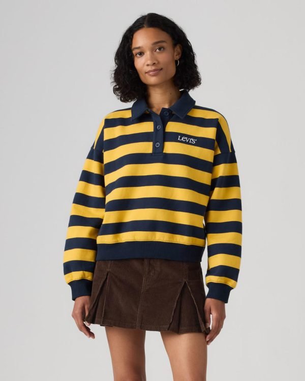 Sudadera de mujer con cuello polo - Multicolor